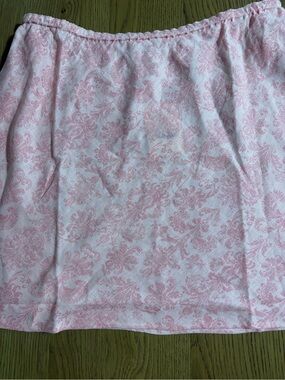 J. Jill Pink and White A-Line Floral Skirt